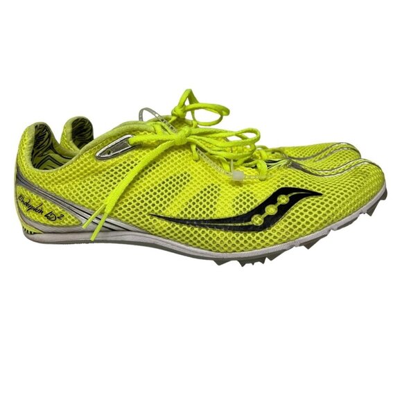 NEW Saucony Men's DL2 Endorphin Neon Yellow Track Field Spikes Size 10 20062-2 - Picture 1 of 10